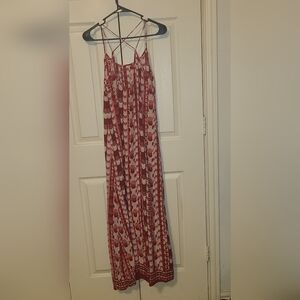 Lani Vibrant Red and Cream Dress